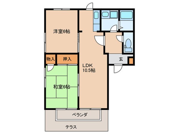 コーポ・ララバイAの物件間取画像